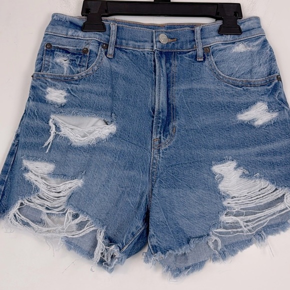 American Eagle Highest Rise 90’s Boyfriend Denim/Jean Distressed Shorts. Size 2 - Picture 2 of 12